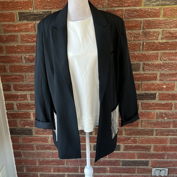 Chiara Boni La Petite Robe Aidys Paillette-Embroidered Top Size 4 NWTWF - Picture 7 of 9